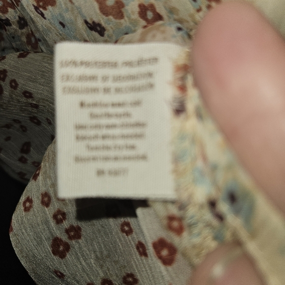 Decree Womans Sheer Long Sleeve Blouse Size S - Picture 9 of 14